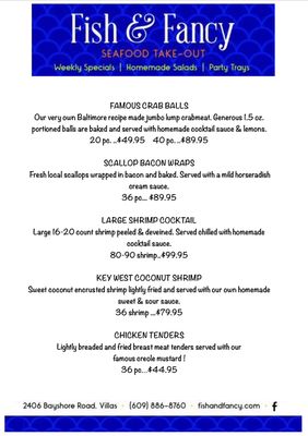 Menu photo 3 Fish & Fancy Takeout Seafood Villas, NJ Menu photo 3 Fish & Fancy Takeout Seafood Villas, NJ