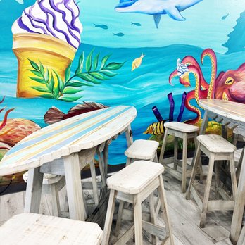 Sidecar Treats - Cute surf board tables to sit at - Ice Cream & Frozen Yogurt Near Me - Cape Coral, Florida Sidecar Treats - Cute surf board tables to sit at - Ice Cream & Frozen Yogurt Near Me - Cape Coral, Florida
