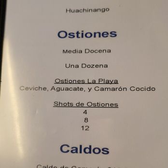 Mariscos La Playa - Menu 7/21 - Seafood Near Me - Delhi, California Mariscos La Playa - Menu 7/21 - Seafood Near Me - Delhi, California
