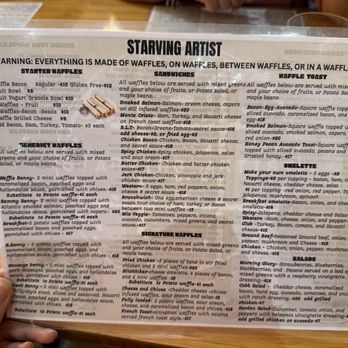 Starving Artist - Food menu - Waffles Near Me - Toronto, Ontario Starving Artist - Food menu - Waffles Near Me - Toronto, Ontario