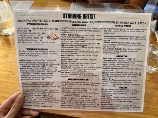Menu photo 1 Starving Artist Toronto, ON Menu photo 1 Starving Artist Toronto, ON