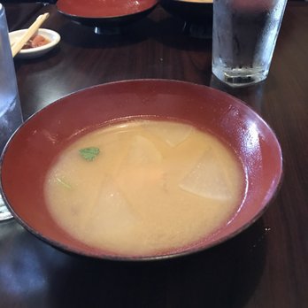 Shiro's - Shiros average miso soup with salmon - Sushi Bars Near Me - Seattle, Washington