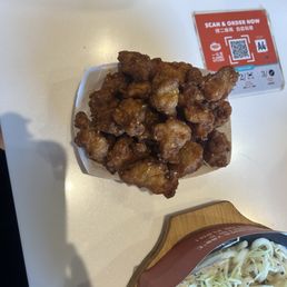 Flaming Japanese style fried chicken Flaming Japanese style fried chicken