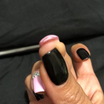 JK Nails - This is the acrylic nail she did horrible job and there glue under my nail - Nail Salons Near Me - Los Angeles, California