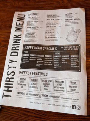 Menu photo 2 Thirsty Rooster Trail Eatery & Bar St. Albert, AB Menu photo 2 Thirsty Rooster Trail Eatery & Bar St. Albert, AB