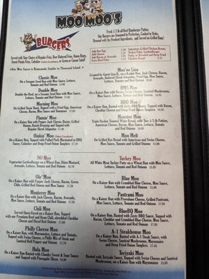 Menu photo 2 Moo Moo's Burger Barn Lodi, CA