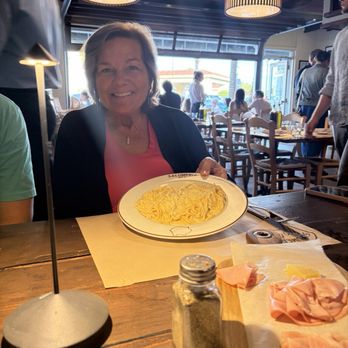 Salumeria 104 - Atlantic Beach - Chitarra Cacio Pepe and part of the charcuterie board! Sorry meatball sliders were eaten too quickly! - Italian Near Me - Atlantic Beach, Florida