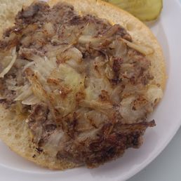 Smash style burger