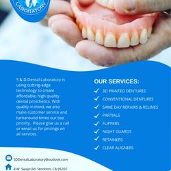 S & D Dental Laboratory - Email for pricing!