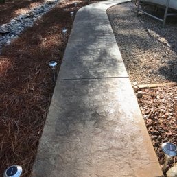 Walkway from end of driveway to backyard. Walkway from end of driveway to backyard.