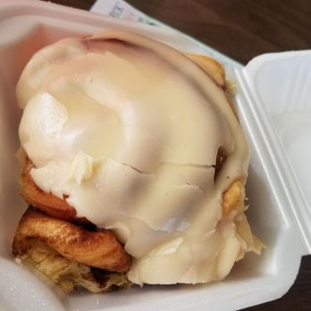 Rick's Restaurant - a close up of a pastry in a styrofoam container - Coffee & Tea Near Me - Pratt, Kansas