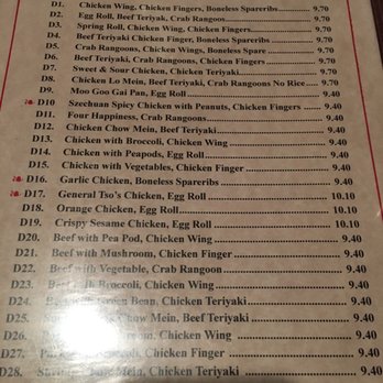 Ming Lee Chinese Restaurant - Part of the menu - Chinese Near Me - Waterville, Maine Ming Lee Chinese Restaurant - Part of the menu - Chinese Near Me - Waterville, Maine