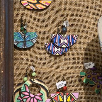Gypsy Palooza Too - Close-up of the earrings. - Women's Clothing Near Me - Roanoke, Virginia