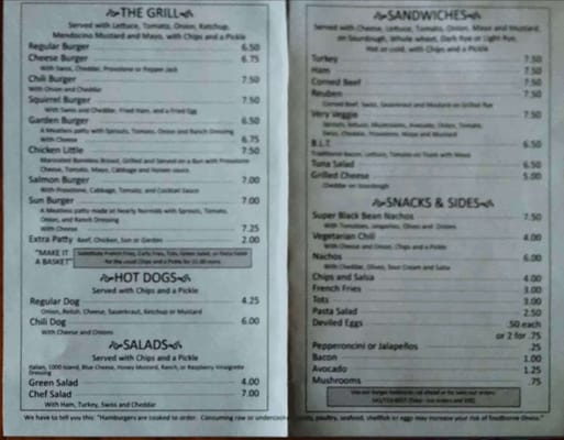 Menu photo 3 Squirrel's Tavern Corvallis, OR