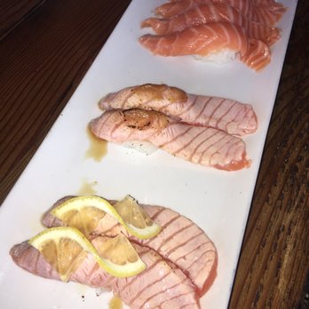 Ono Sushi - GMonkey favs: Lemon seared Salmon, Miso seared Salmon, Salmon Belly - Japanese Near Me - Las Vegas, Nevada