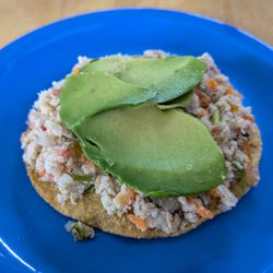 Mariscos Ocho Tostadas - @endoedibles on Instagram 10/09/2024  Tostada de Mariscos