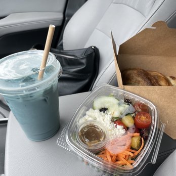 Hook And Press Donuts - Yerba Mate iced latte Verde empanadas - Donuts Near Me - Santa Barbara, California