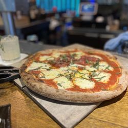 Cibo - Margherita Pizza with added meats. Simply delicious.