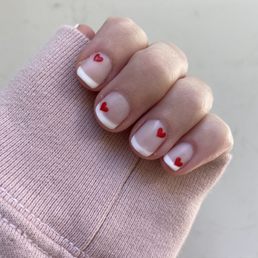 Valentine's Day heart nails Valentine's Day heart nails