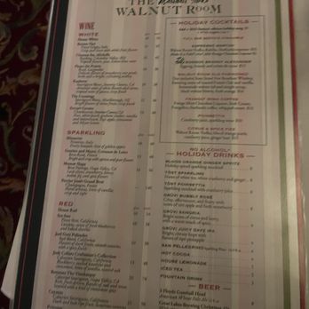 The Marshall Field's Walnut Room - Holiday menu - American Near Me - Chicago, Illinois The Marshall Field's Walnut Room - Holiday menu - American Near Me - Chicago, Illinois
