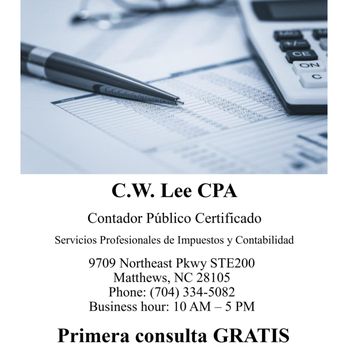 C W Lee ,CPA - Tax Services Near Me - Matthews, North Carolina C W Lee ,CPA - Tax Services Near Me - Matthews, North Carolina