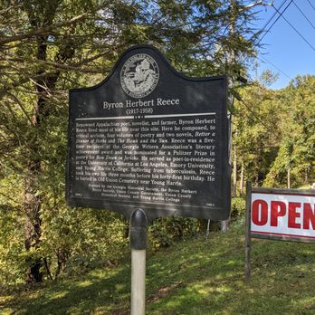 Byron Herbert Reece Historical Marker - Byron Herbert Reece Historical Marker - Landmarks & Historical Buildings Near Me - Blairsville, Georgia Byron Herbert Reece Historical Marker - Byron Herbert Reece Historical Marker - Landmarks & Historical Buildings Near Me - Blairsville, Georgia
