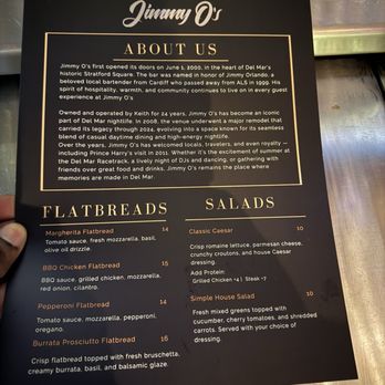 Jimmy O's - New menu - Sports Bars Near Me - Del Mar, California Jimmy O's - New menu - Sports Bars Near Me - Del Mar, California