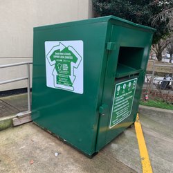 Exxon - Local clothing donation bin on site to the right of the tiger mart