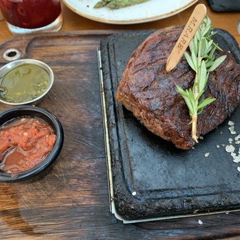 Asadero Ballard - Vacio Wagyu with salsa and chimicurri sauce (amaizing!!) on the side - Mexican Near Me - Seattle, Washington