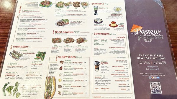 Menu photo 5 Pasteur Grill & Noodles New York, NY Menu photo 5 Pasteur Grill & Noodles New York, NY