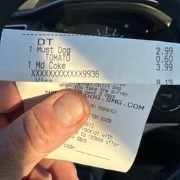 Purchase receipt.