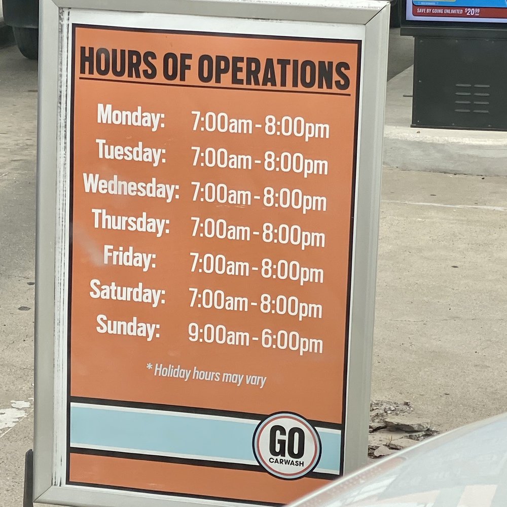 GO Car Wash - Hours of operation... - Car Wash Near Me - Alice, Texas GO Car Wash - Hours of operation... - Car Wash Near Me - Alice, Texas