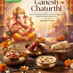 Grand Indian Cuisine - May Lord Ganesha bless you and your loved ones with happiness, prosperity, wisdom, and new beginnings.