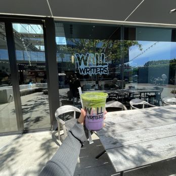 Wall Writers Coffee - Matcha Ube with Oat Milk - Coffee & Tea Near Me - Irvine, California Wall Writers Coffee - Matcha Ube with Oat Milk - Coffee & Tea Near Me - Irvine, California
