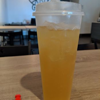 Bark Coffee - Large ice tea lemonade (with green tea base). Has a peach flavor. Tastes good. - Coffee & Tea Near Me - Whittier, California Bark Coffee - Large ice tea lemonade (with green tea base). Has a peach flavor. Tastes good. - Coffee & Tea Near Me - Whittier, California