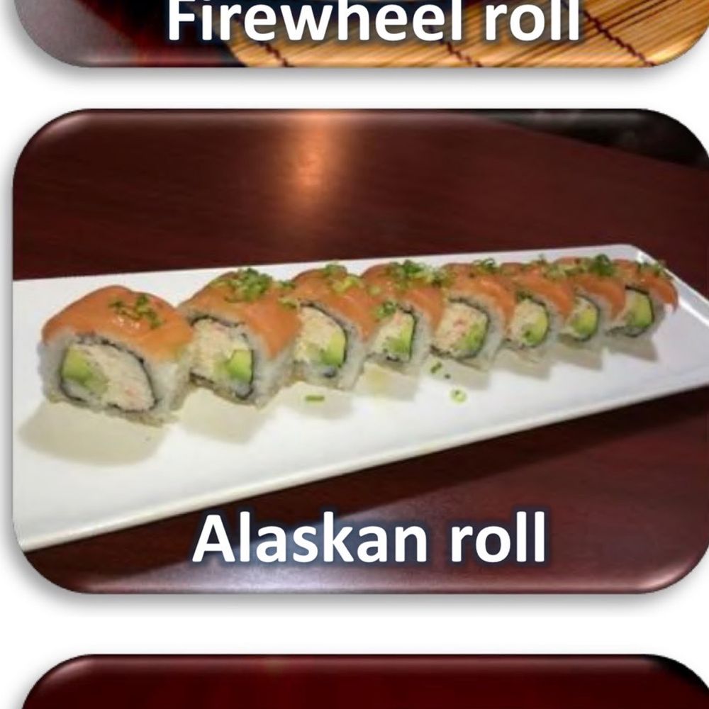 Megu Sushi - Alaskan Roll as shown on menu - Japanese Near Me - Simi Valley, California Megu Sushi - Alaskan Roll as shown on menu - Japanese Near Me - Simi Valley, California