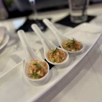 STK Steakhouse - Vodka cured cucumber & salmon stiletto-$6 (HH) - Venues & Event Spaces Near Me - Dallas, Texas