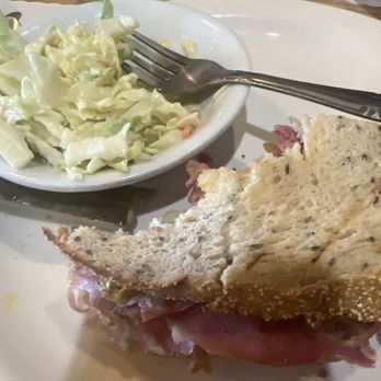 Greystoke Grill - Corned beef on rye with  Minestrone Half Sandwich Lunch Sandwich Corned Beef Sandwich Jalapeno Bacon Cheeseburger - American Near Me - Tarzana, California