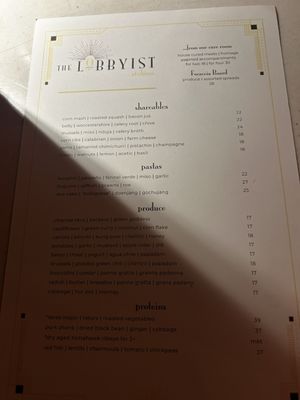 Menu photo 1 The Lobbyist Memphis, TN