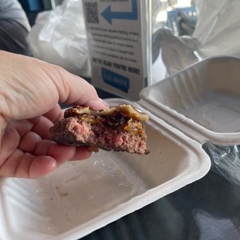 Blue Badger Bar & Grill - Hamburger is more on the rare side - American Near Me - Sturtevant, Wisconsin