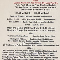 Southern Soul On Main - FryDay Menu