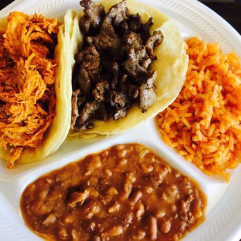 Taco Bar Frederick - Number 1:  2 tacos with rice and beans - Mexican Near Me - Frederick, Maryland