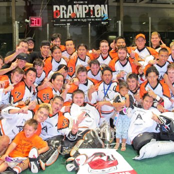 Brampton Memorial Arena - The Six Nations Arrows celebrate the 2017 Minto Cup win with a team shot alongside the trophy - Stadiums & Arenas Near Me - Brampton, Ontario Brampton Memorial Arena - The Six Nations Arrows celebrate the 2017 Minto Cup win with a team shot alongside the trophy - Stadiums & Arenas Near Me - Brampton, Ontario
