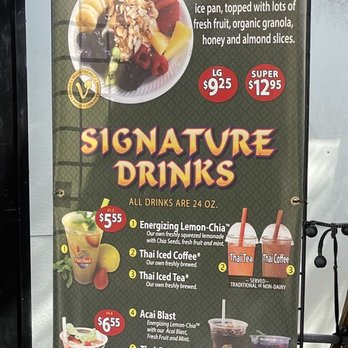 Thai Shack by Chef T - Açaí Bowl/ Drink Menu - Acai Bowls Near Me - Honolulu, Hawaii