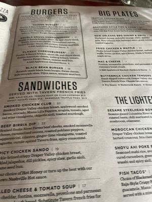 Menu photo 1 Tavern Hall Bellevue, WA Menu photo 1 Tavern Hall Bellevue, WA