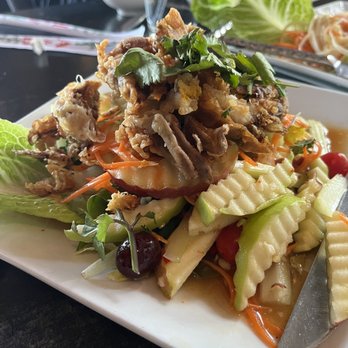 Panvimarn Thai Cuisine - Spicy Soft Shell Crab Salad - Thai Near Me - Long Beach, California Panvimarn Thai Cuisine - Spicy Soft Shell Crab Salad - Thai Near Me - Long Beach, California