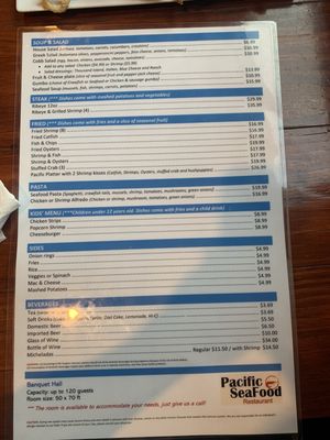 Menu photo 1 Pacific Seafood San Leon, TX