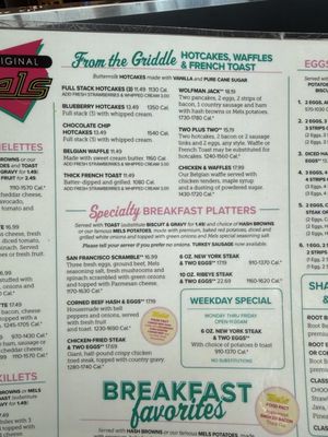 Menu photo 2 The Original Mels Diner Roseville, CA Menu photo 2 The Original Mels Diner Roseville, CA