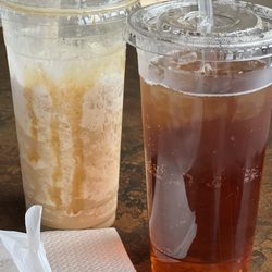 Sundara Coffee House - Salted Caramel Frappe and Peach Sweet Tea