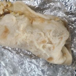 Disgusting breakfast tacos-uncooked tortilla